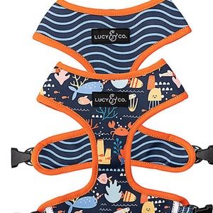 Lucy & Co size small “under the sea” reversible dog harness